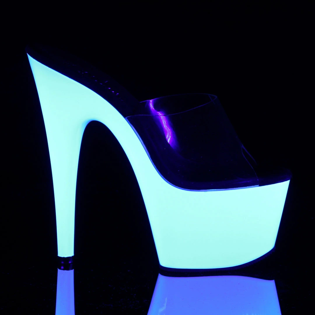 Pleaser ADORE-701UV - Clr/Neon Wht 7 Pleaser ADORE-701UV - Clr/Neon Wht