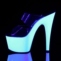 Pleaser ADORE-702UV - Clr/Neon Wht Exotic Dancing 9 Pleaser ADORE-702UV - Clr/Neon Wht Exotic Dancing