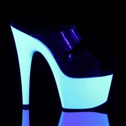 Pleaser ADORE-702UV - Clr/Neon Wht Exotic Dancing 11 Pleaser ADORE-702UV - Clr/Neon Wht Exotic Dancing