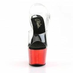 Pleaser Exotic Dancing ADORE-708 - Clr/Red Chrome