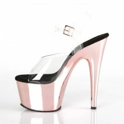 Pleaser ADORE-708 - Clr/Rose Gold Chrome