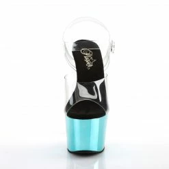 Pleaser ADORE-708 - Clr/Turquoise Chrome Exotic Dancing