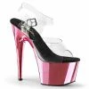 Pleaser ADORE-708 - Clr/B. Pink Chrome