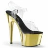 Pleaser ADORE-708 - Clr/Gold Chrome Exotic Dancing