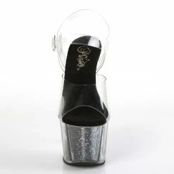 Pleaser ADORE-708CG - Clr/Blk Confetti Glitter