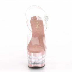 Pleaser Exotic Dancing ADORE-708CHLN - Clr/Rose Gold Chrome