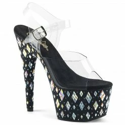 Pleaser Exotic Dancing ADORE-708DIAMOND - Clr/Blk