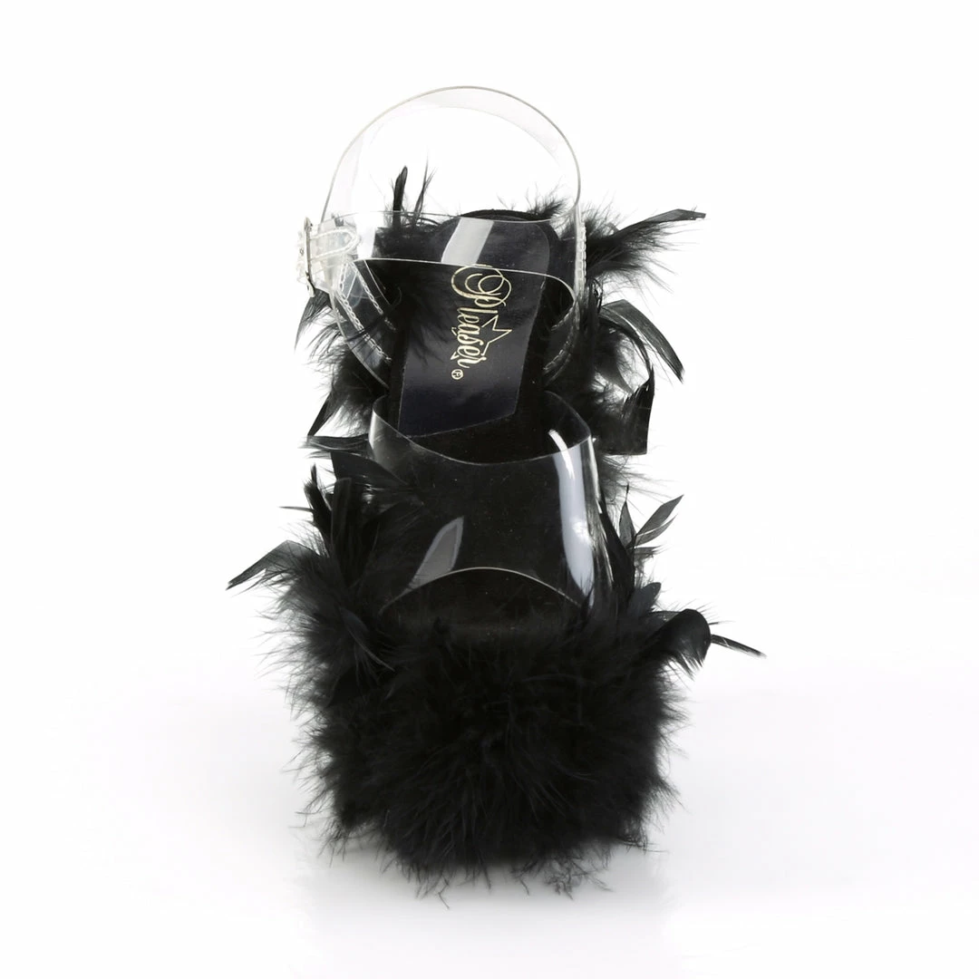 Pleaser ADORE-708F - Clr/Blk Marabou Feather Exotic Dancing 4 Pleaser ADORE-708F - Clr/Blk Marabou Feather Exotic Dancing
