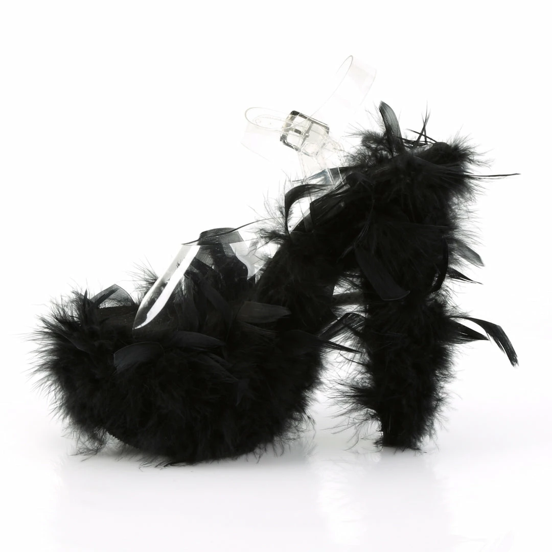 Pleaser ADORE-708F - Clr/Blk Marabou Feather Exotic Dancing 5 Pleaser ADORE-708F - Clr/Blk Marabou Feather Exotic Dancing