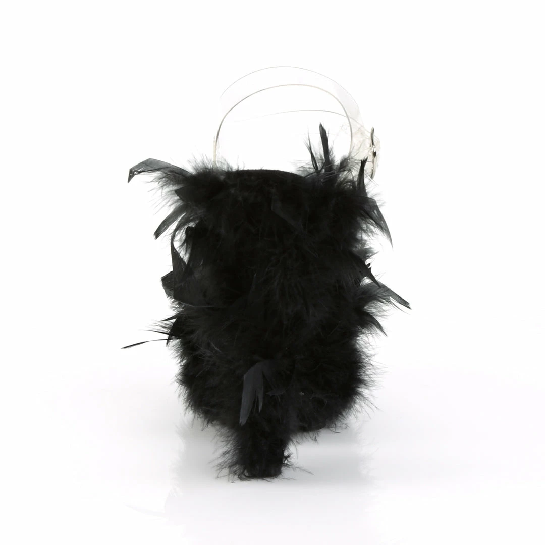 Pleaser ADORE-708F - Clr/Blk Marabou Feather Exotic Dancing 6 Pleaser ADORE-708F - Clr/Blk Marabou Feather Exotic Dancing