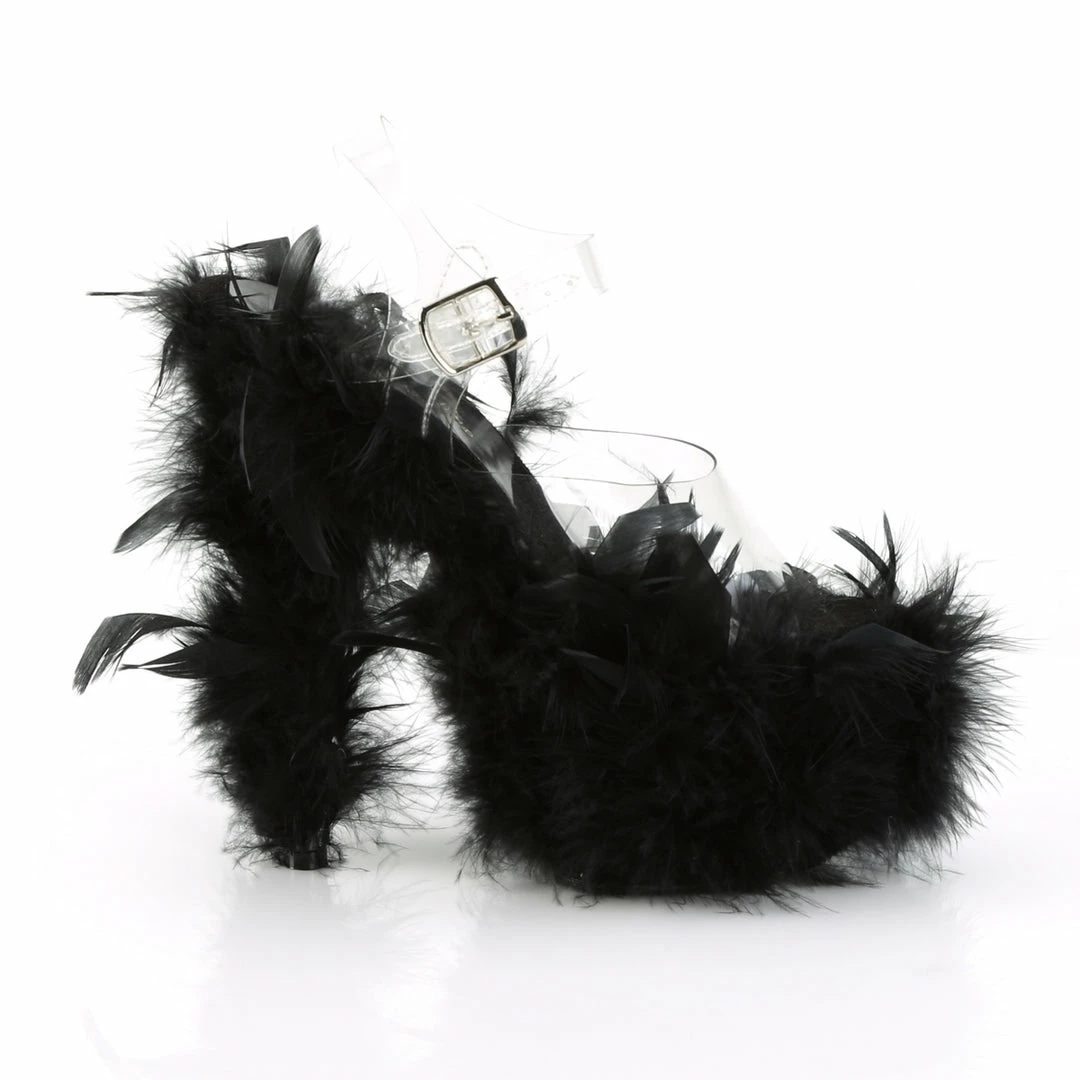 Pleaser ADORE-708F - Clr/Blk Marabou Feather Exotic Dancing 7 Pleaser ADORE-708F - Clr/Blk Marabou Feather Exotic Dancing