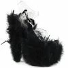 Pleaser ADORE-708F - Clr/Blk Marabou Feather Exotic Dancing