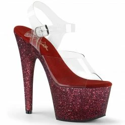 Pleaser Exotic Dancing ADORE-708HMG - Clr/Burgundy Multi Glitter