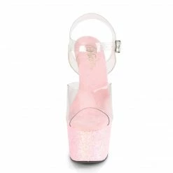 Pleaser ADORE-708LG - Clr/B. Pink Glitter