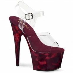 Pleaser ADORE-708MPP - Clr/Burgundy