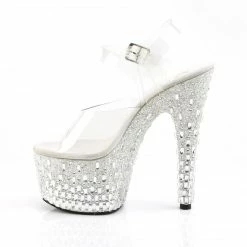 Pleaser ADORE-708MR-5 - Clr/Wht-Slv