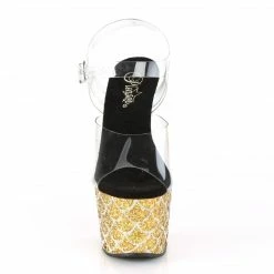 Pleaser Exotic Dancing ADORE-708MSLG - Clr/Gold Multi Glitter 8 Pleaser Exotic Dancing ADORE-708MSLG - Clr/Gold Multi Glitter