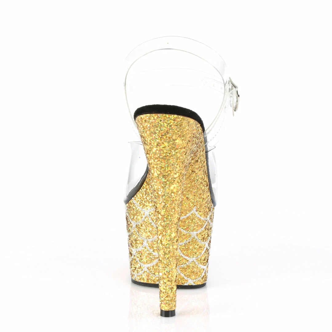 Pleaser Exotic Dancing ADORE-708MSLG - Clr/Gold Multi Glitter 6 Pleaser Exotic Dancing ADORE-708MSLG - Clr/Gold Multi Glitter