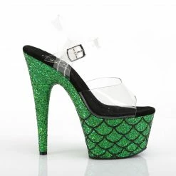 Pleaser Exotic Dancing ADORE-708MSLG - Clr/Green Multi Glitter