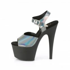 Pleaser ADORE-708N-DT - Pewter Hologram TPU/Blk Matte Exotic Dancing