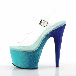 Pleaser ADORE-708OMBRE - Clr/Aqua-Blue Ombre