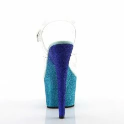 Pleaser ADORE-708OMBRE - Clr/Aqua-Blue Ombre