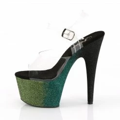 Pleaser ADORE-708OMBRE - Clr/Emerald-Poison-Blk Ombre