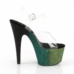 Pleaser ADORE-708OMBRE - Clr/Emerald-Poison-Blk Ombre