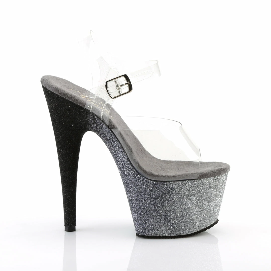 Pleaser Exotic Dancing ADORE-708OMBRE - Clr/Slv-Blk Ombre 7 Pleaser Exotic Dancing ADORE-708OMBRE - Clr/Slv-Blk Ombre