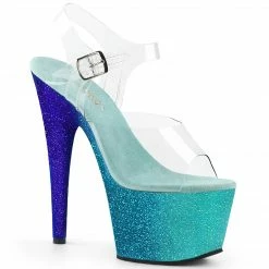 Pleaser ADORE-708OMBRE - Clr/Aqua-Blue Ombre