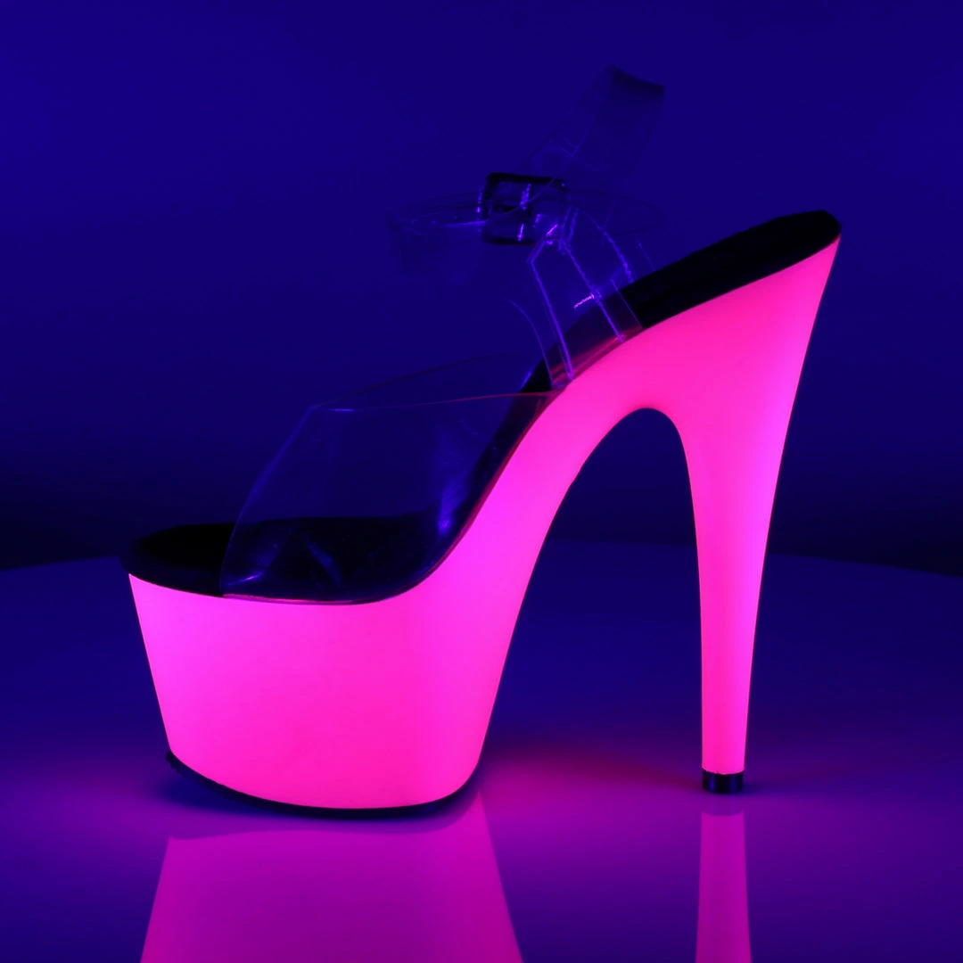 Pleaser ADORE-708UV - Clr/Neon Pink 5 Pleaser ADORE-708UV - Clr/Neon Pink