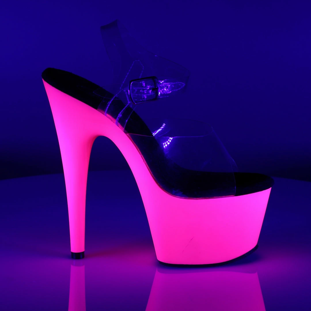 Pleaser ADORE-708UV - Clr/Neon Pink 7 Pleaser ADORE-708UV - Clr/Neon Pink