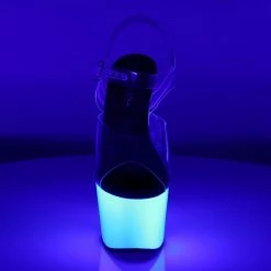 Pleaser ADORE-708UV - Clr/Neon Wht Exotic Dancing