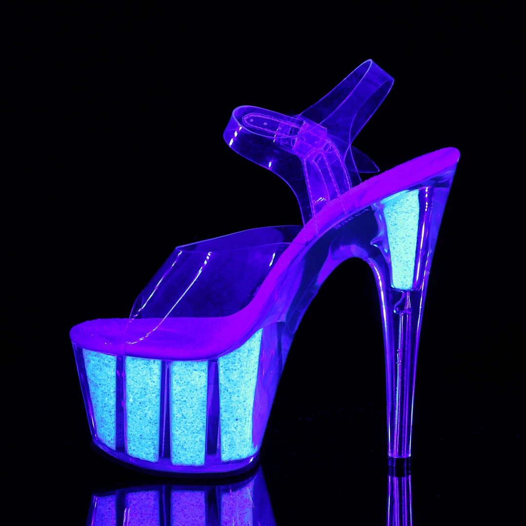Pleaser ADORE-708UVG - Clr/Neon Opal Glitter 5 Pleaser ADORE-708UVG - Clr/Neon Opal Glitter