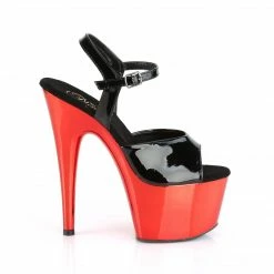 Pleaser ADORE-709 - Blk Pat/Red Chrome