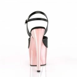 Pleaser ADORE-709 - Blk Pat/Rose Gold Chrome