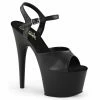 Pleaser Exotic Dancing ADORE-709 - Blk Faux Leather/Blk Matte