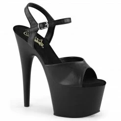 Pleaser Exotic Dancing ADORE-709 - Blk Faux Leather/Blk Matte