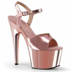 Pleaser ADORE-709 - Rose Gold Met. Pu/Rose Gold Chrome