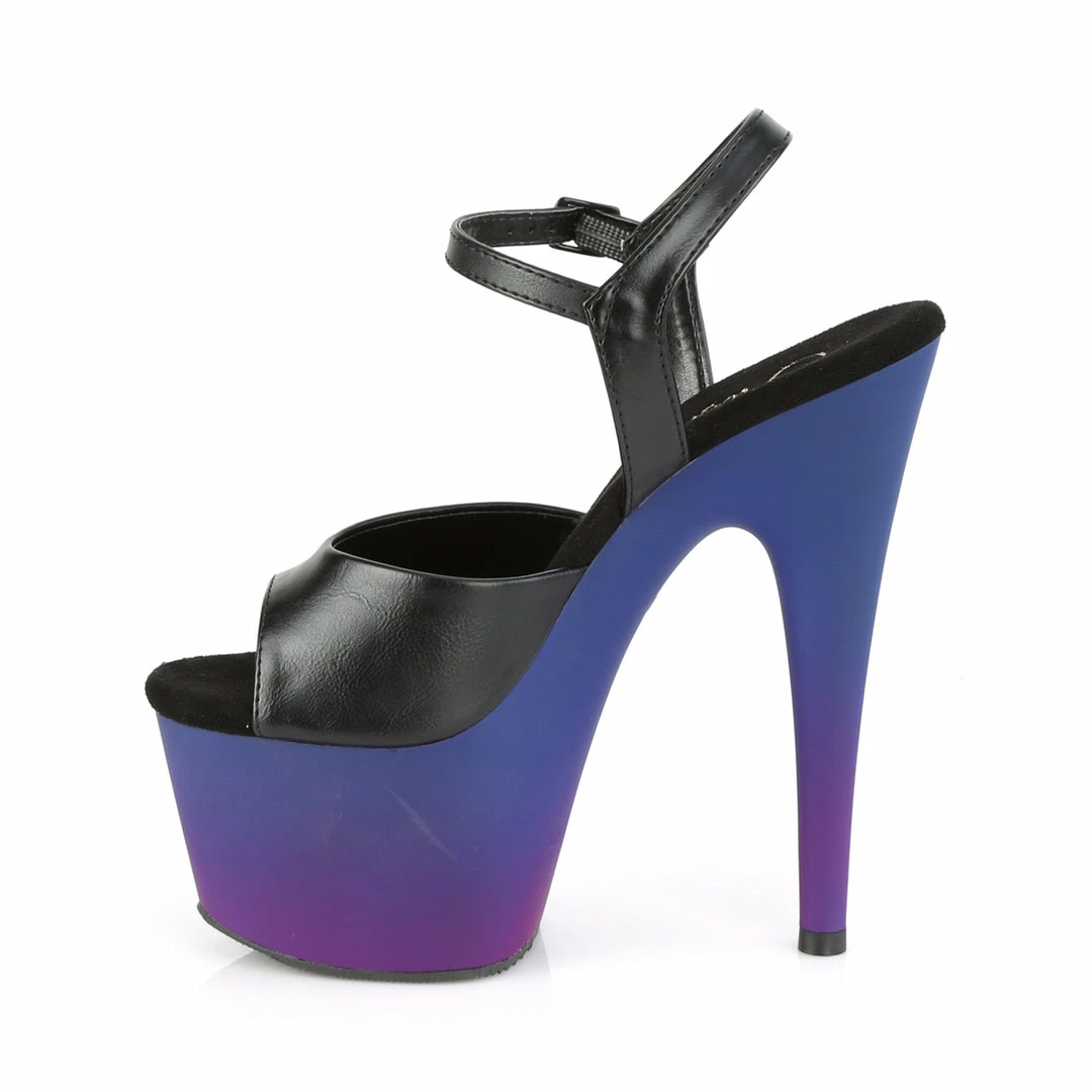 Pleaser ADORE-709BP - Blk Faux Leather/Blue-Purple Ombre 5 Pleaser ADORE-709BP - Blk Faux Leather/Blue-Purple Ombre