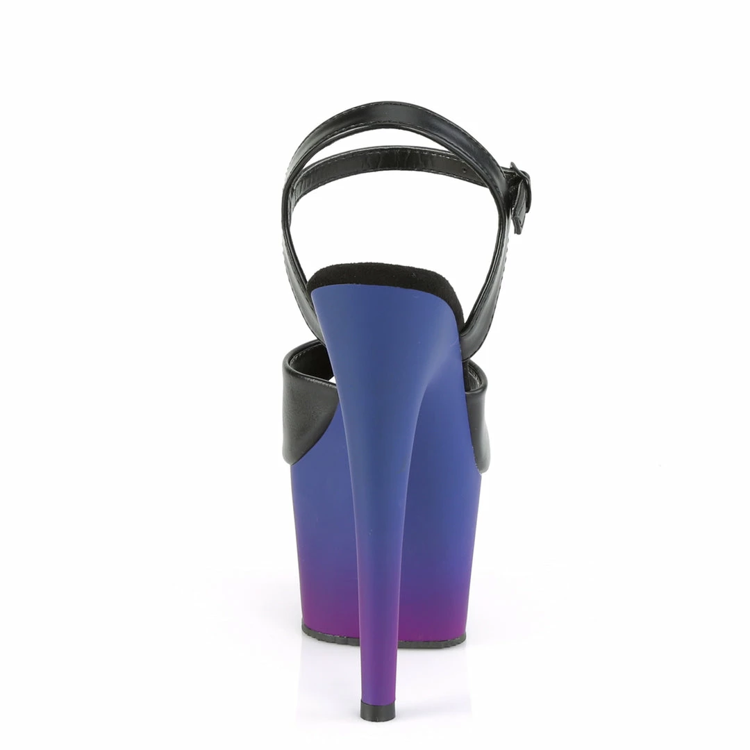 Pleaser ADORE-709BP - Blk Faux Leather/Blue-Purple Ombre 6 Pleaser ADORE-709BP - Blk Faux Leather/Blue-Purple Ombre