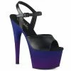 Pleaser ADORE-709BP - Blk Faux Leather/Blue-Purple Ombre 2 Pleaser ADORE-709BP - Blk Faux Leather/Blue-Purple Ombre