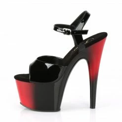 Pleaser Exotic Dancing ADORE-709BR - Blk Pat/Red-Blk