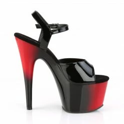 Pleaser Exotic Dancing ADORE-709BR - Blk Pat/Red-Blk