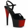 Pleaser Exotic Dancing ADORE-709BR - Blk Pat/Red-Blk 2 Pleaser Exotic Dancing ADORE-709BR - Blk Pat/Red-Blk