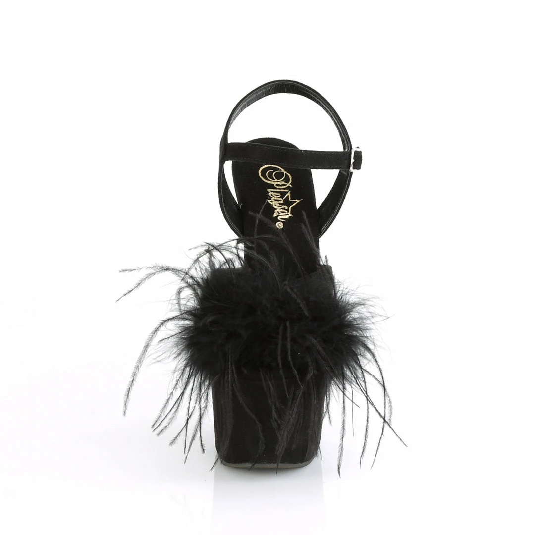 Pleaser Exotic Dancing ADORE-709F - Blk Faux Suede-Feather/Blk Faux Suede 4 Pleaser Exotic Dancing ADORE-709F - Blk Faux Suede-Feather/Blk Faux Suede
