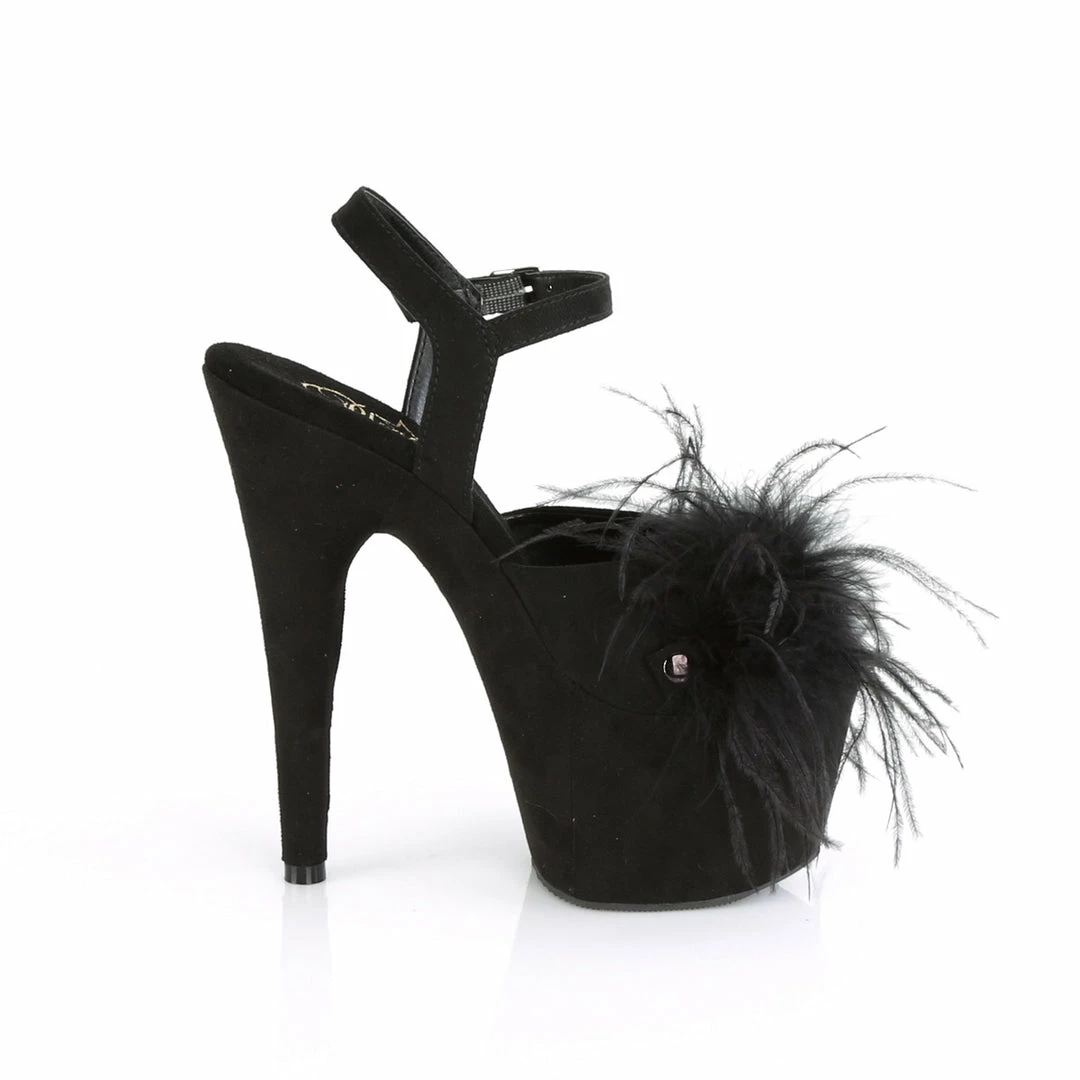 Pleaser Exotic Dancing ADORE-709F - Blk Faux Suede-Feather/Blk Faux Suede 7 Pleaser Exotic Dancing ADORE-709F - Blk Faux Suede-Feather/Blk Faux Suede
