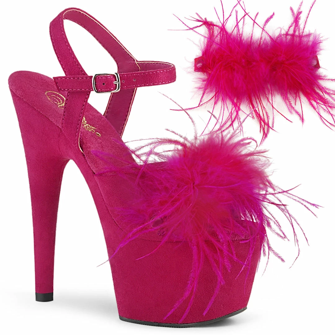Pleaser ADORE-709F - H. Pink F.Suede-Feather/H. Pink F.Suede Exotic Dancing 3 Pleaser ADORE-709F - H. Pink F.Suede-Feather/H. Pink F.Suede Exotic Dancing