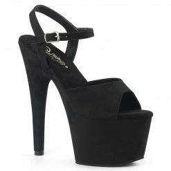 Pleaser ADORE-709FS - Blk Faux Suede/Blk Faux Suede Exotic Dancing