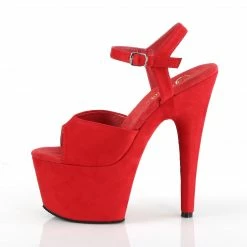 Pleaser ADORE-709FS - Red Faux Suede/Red Faux Suede Exotic Dancing